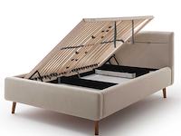 Bed laika 140x200cm met opbergruimte - beige - afbeelding 3 van  8