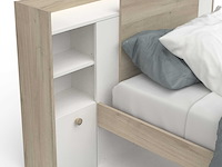 Bed liva 90 x 190 cm-kronberg eik/mat wit - afbeelding 5 van  7