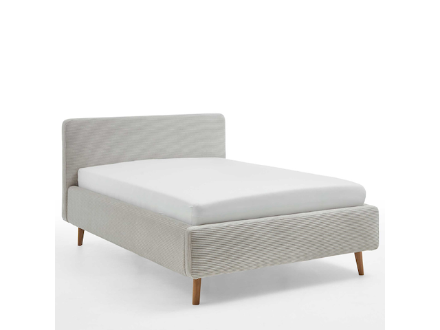 Bed madras 140x200cm met opbergruimte ribfluweel - beige - afbeelding 2 van  8