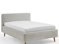 Bed madras 140x200cm met opbergruimte ribfluweel - beige - afbeelding 2 van  8