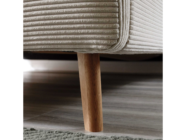 Bed madras 140x200cm met opbergruimte ribfluweel - beige - afbeelding 3 van  8