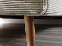 Bed madras 140x200cm met opbergruimte ribfluweel - beige - afbeelding 3 van  8