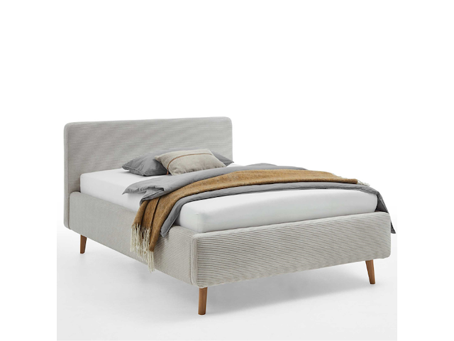 Bed madras 140x200cm met opbergruimte ribfluweel - beige - afbeelding 4 van  8