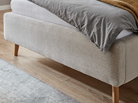 Bed madras 140x200cm met opbergruimte ribfluweel - beige - afbeelding 5 van  8