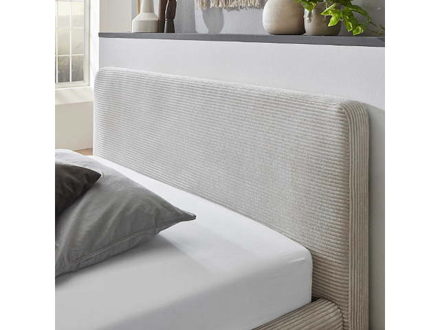 Bed madras 140x200cm met opbergruimte ribfluweel - beige - afbeelding 6 van  8