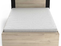 Bed maura met opbergruimte 140 x 190cm/200 cm-kronberg eik/matzwart - afbeelding 1 van  8