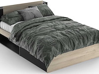Bed maura met opbergruimte 140 x 190cm/200 cm-kronberg eik/matzwart - afbeelding 3 van  8