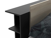 Bed maura met opbergruimte 140 x 190cm/200 cm-kronberg eik/matzwart - afbeelding 4 van  8