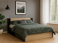 Bed maura met opbergruimte 140 x 190cm/200 cm-kronberg eik/matzwart - afbeelding 8 van  8
