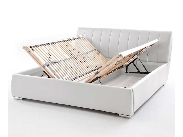 Bed met opbergruimte davos 180x200 - wit - afbeelding 3 van  4