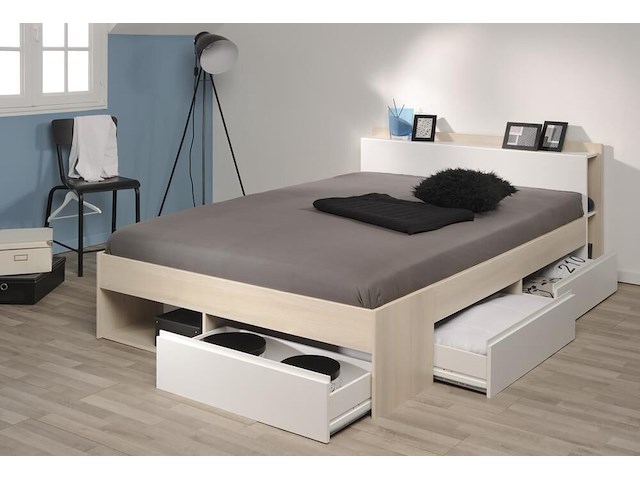 Bed most 140x190/200cm met lades - acacia - afbeelding 1 van  3