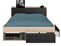 Bed most 140x190/200cm met lades - zwart - afbeelding 5 van  7