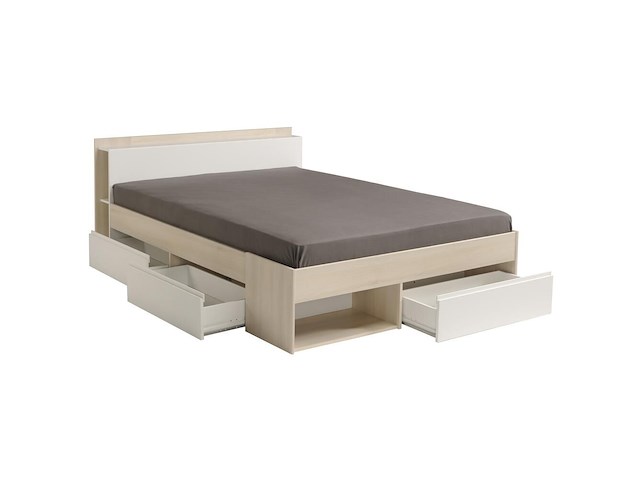 Bed most 160x200cm met lades - acacia - afbeelding 4 van  8