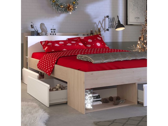 Bed most 160x200cm met lades - acacia - afbeelding 8 van  8