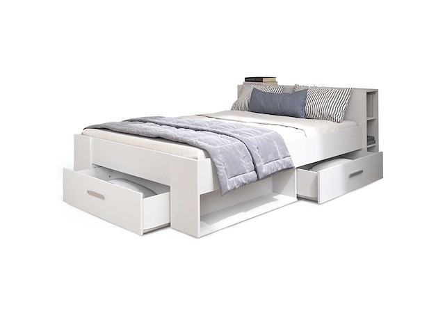 Bed polly 140 x 190 cm-mat wit - afbeelding 1 van  7