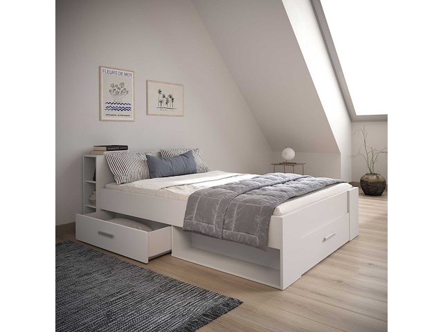 Bed polly 140 x 190 cm-mat wit - afbeelding 3 van  7