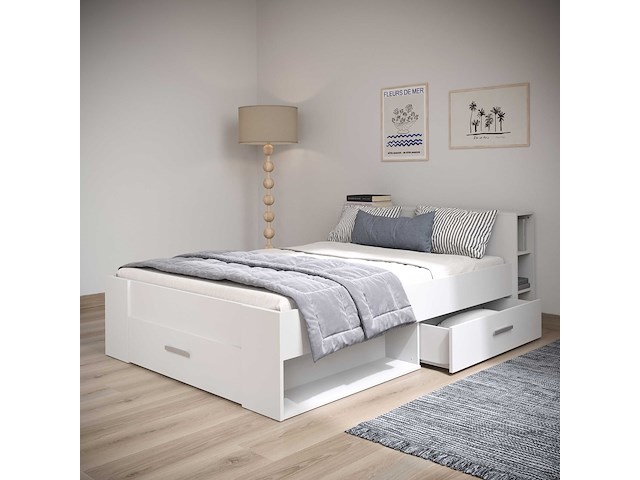 Bed polly 140 x 190 cm-mat wit - afbeelding 4 van  7