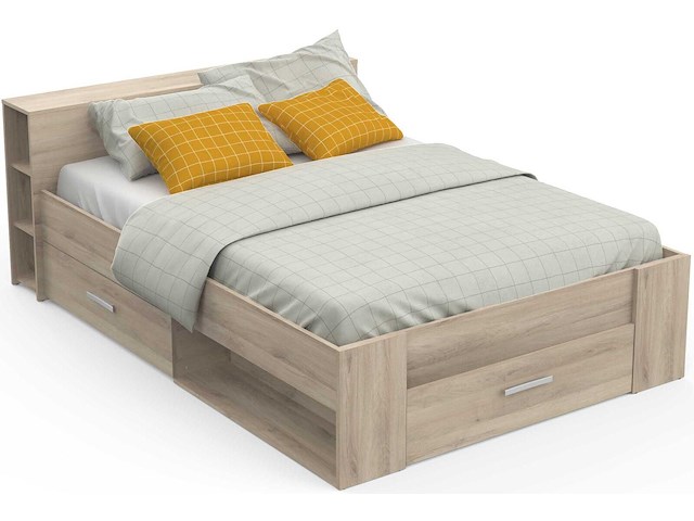 Bed polly 140 x 200 cm-kronberg eik - afbeelding 1 van  7