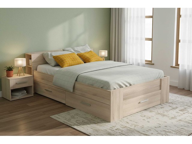 Bed polly 140 x 200 cm-kronberg eik - afbeelding 7 van  7