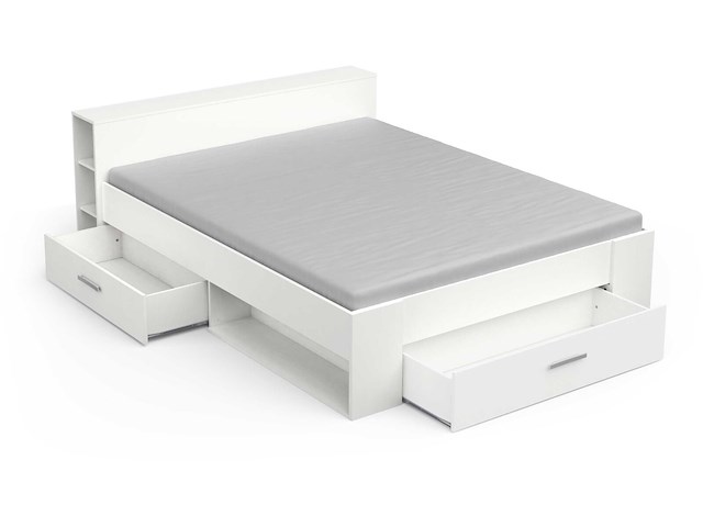 Bed polly 160 x 200 cm-mat wit - afbeelding 7 van  8