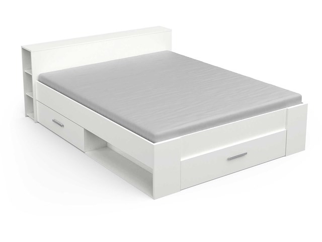 Bed polly 160 x 200 cm-mat wit - afbeelding 4 van  8