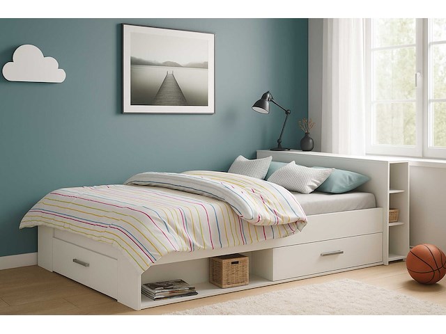 Bed polly 160 x 200 cm-mat wit - afbeelding 8 van  8
