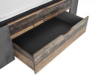 Bed rudi 140x200 met 1 lade - old style/beton - afbeelding 5 van  6