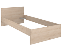 Bed shelby 90x200 cm met 2 opberglades en achterbouw-eik/wit - afbeelding 4 van  5