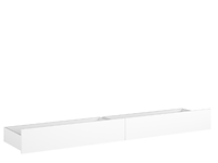 Bed shelby 90x200 cm met 2 opberglades en achterbouw-eik/wit - afbeelding 3 van  5
