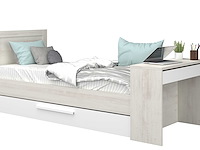 Bed shipley 90x200 met bureau en lade - wit grenen - afbeelding 7 van  7
