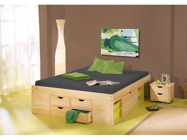 Bed xavier 160x200cm met opbergruimte - dennenhout - afbeelding 8 van  8