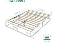 Bedframe metalen platform voor matrassen van 120 x 190 cm - afbeelding 2 van  8