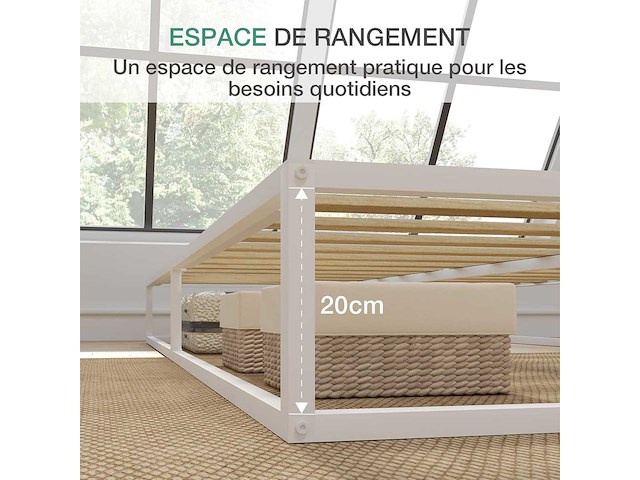 Bedframe metalen platform voor matrassen van 120 x 190 cm - afbeelding 3 van  8