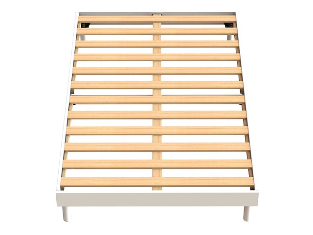 Bedframe tibor 12 latten 140x200 - wit - afbeelding 1 van  3