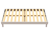 Bedframe tibor 12 latten 140x200 - wit - afbeelding 2 van  3