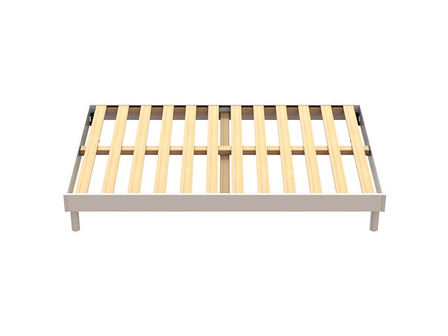 Bedframe tibor 12 latten 140x200 - wit - afbeelding 2 van  3