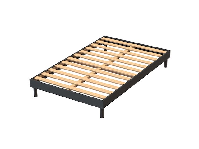Bedframe tibor 12 latten 160x200 - antraciet - afbeelding 2 van  3