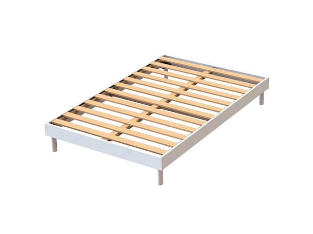 Bedframe tibor 12 latten 160x200 - wit - afbeelding 2 van  2