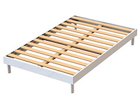 Bedframe tibor 12 latten 160x200 - wit - afbeelding 2 van  2