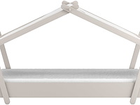 Bedhuisje virginia 90 x 200 cm-lichtgrijs/ecru - afbeelding 1 van  5