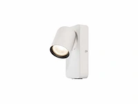 Bedlamp wandlamp gu10 armatuur cilinder wit en zwart draaibaar(10x)