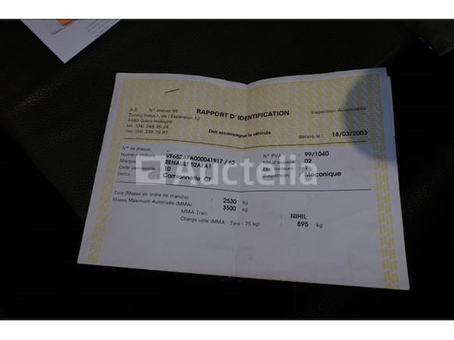 Bedrijfsvoertuig renault mascott 110 (2003-128,685 km-vin:vf652afa000041917) - afbeelding 9 van  35