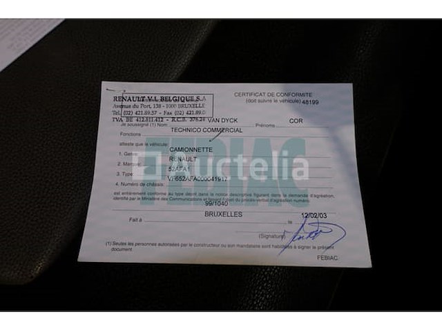 Bedrijfsvoertuig renault mascott 110 (2003-128,685 km-vin:vf652afa000041917) - afbeelding 27 van  35