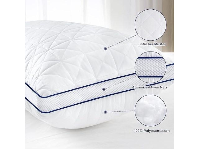 Bedstory kussen 40 x 80 cm, set van 2 - afbeelding 3 van  4