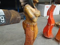 Beeld in hout indiaan - afbeelding 2 van  6