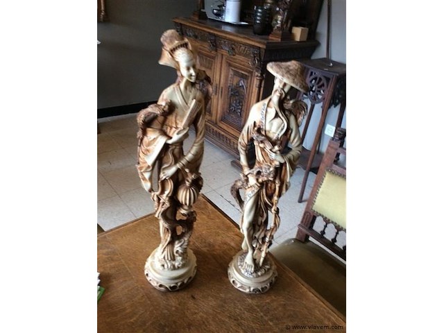 Beelden ivorine 2stuks - afbeelding 1 van  3