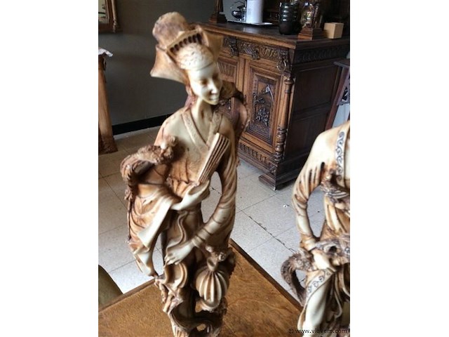 Beelden ivorine 2stuks - afbeelding 2 van  3