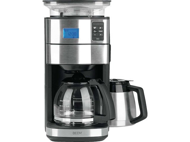 Beem fresh-aroma-perfect ii duo koffiemachine, roestvrij staal/zwart - afbeelding 1 van  10