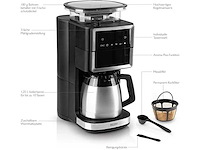 Beem fresh-aroma-perfect iii thermo koffiemachine, 1000w, met molen, zwart/roestvrij staal - afbeelding 3 van  5