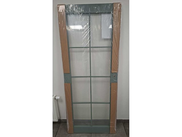 Beglaasde deur - volledige set - afgewerkte folie pastel groen - afbeelding 1 van  6